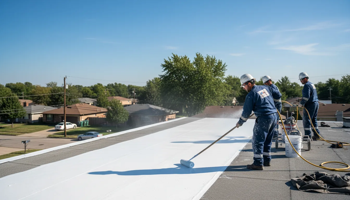 Commercial roof coating in Bee, VA near me